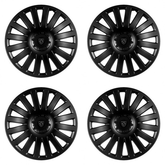 Puklice pre Peugeot (nové logo) 15 Smart black