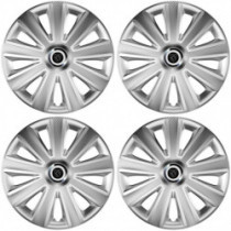 Puklice pre Peugeot (nové logo) 15 Aviator carbon silver