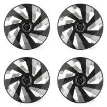 Puklice pre Peugeot (nové logo) 15 Vector RC black and silver