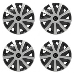 Puklice pre Peugeot (nové logo) pre dodávky 15 Craft silver and black