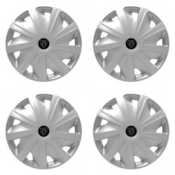 Puklice pre Peugeot (nové logo) pre dodávky 15 Craft silver