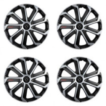 Puklice pre Peugeot (nové logo) 16 Evo black&silver