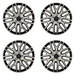 Puklice pre Peugeot (nové logo) 16 Dakar NC silver and black