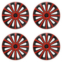 Puklice pre Peugeot (nové logo) 16 TREND red and black