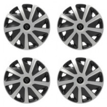 Puklice pre Peugeot (nové logo) pre dodávky 16 Craft silver and black