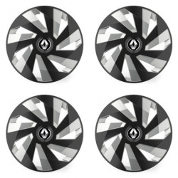 Puklice pre Renault (staršie logo) 14 Vector RC black and silver