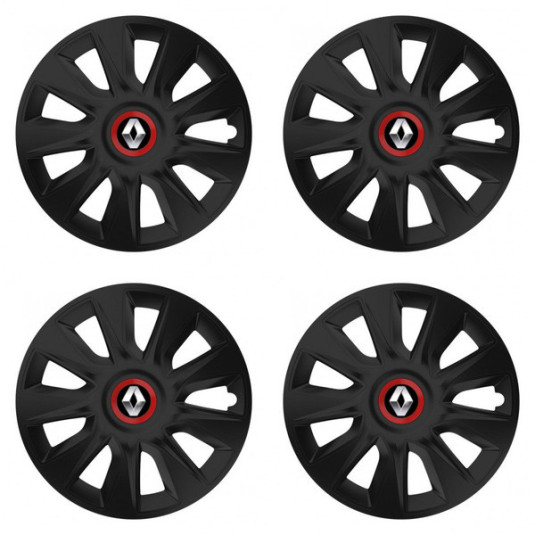 Puklice pre Renault (staršie logo) 14 STRATOS RR black