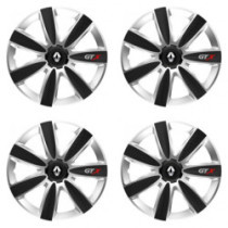 Puklice pre Renault (staršie logo) 15 GTX CARBON silver/black
