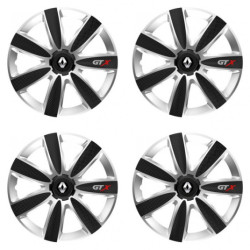 Puklice pre Renault (staršie logo) 15 GTX CARBON silver/black