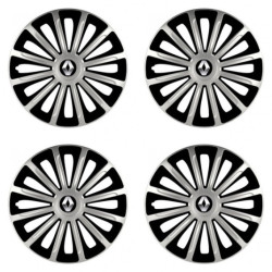 Puklice pre Renault (staršie logo) 16 TREND silver and black