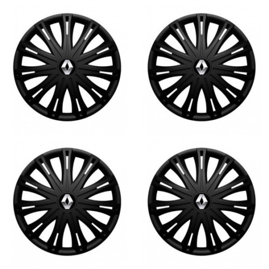 Puklice pre Renault (staršie logo) 17 SPARK BLACK