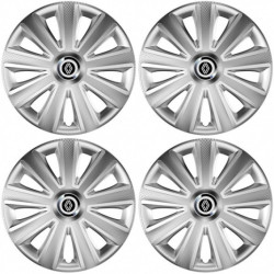 Puklice pre Renault (nové logo) 14 Aviator carbon RC silver