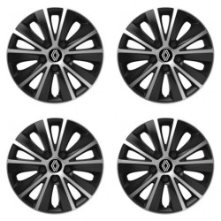 Puklice pre Renault (nové logo) 14 RAPIDE silver and black