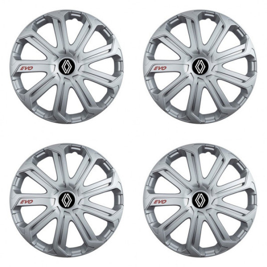 Puklice pre Renault (nové logo) 15 Evo silver