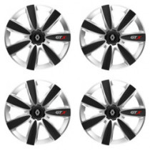 Puklice pre Renault (nové logo) 16 GTX CARBON silver/black