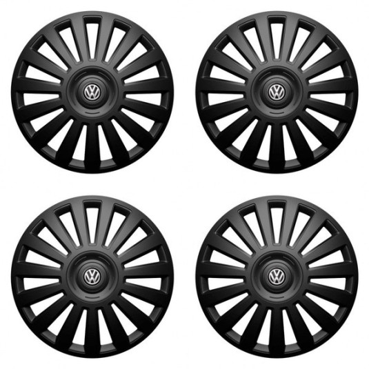 Puklice pre VW (čierne) 14 Luxury black