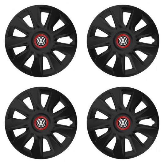 Puklice pre VW (čierne) 14 STRATOS RR black