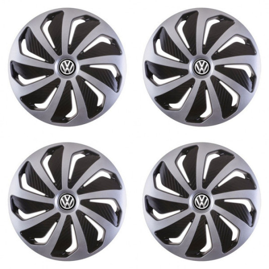 Puklice pre VW (čierne) 15 WIND SB