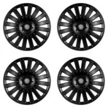 Puklice pre VW (čierne) 15 Smart black