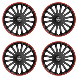 Puklice pre VW (čierne) 15 CRYSTAL RO black