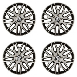 Puklice pre VW (čierne) 16 Dakar NC silver and black