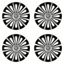 Puklice pre VW (čierne) 16 TREND silver and black