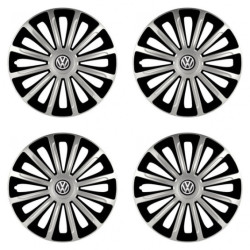 Puklice pre VW (čierne) 16 TREND silver and black