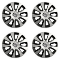 Puklice pre VW (čierne) 16 STRATOS double colour