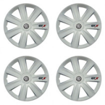 Puklice pre VW (čierne) 17 GTX carbon white