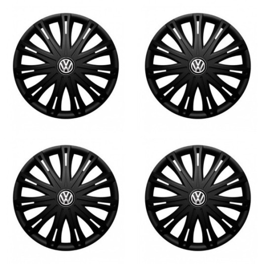 Puklice pre VW (čierne) 17 SPARK BLACK