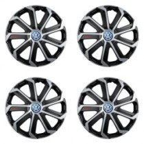 Puklice pre VW (modré) 14 Evo black&silver