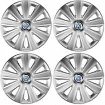 Puklice pre VW (modré) 14 Aviator carbon RC silver