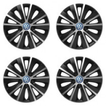 Puklice pre VW (modré) 14 RAPIDE silver and black