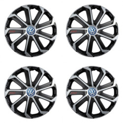 Puklice pre VW (modré) 15 Evo black&silver