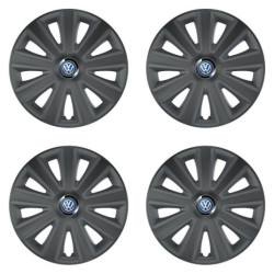 Puklice pre VW (modré) 15 Aviator carbon grafite