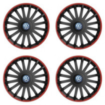 Puklice pre VW (modré) 16 CRYSTAL RO black