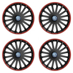 Puklice pre VW (modré) 16 CRYSTAL RO black