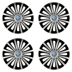 Puklice pre VW (modré) 16 TREND silver and black