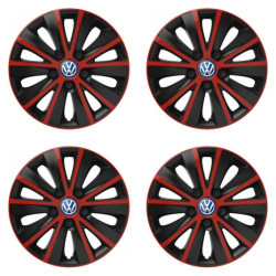 Puklice pre VW (modré) 16 RAPIDE red and black