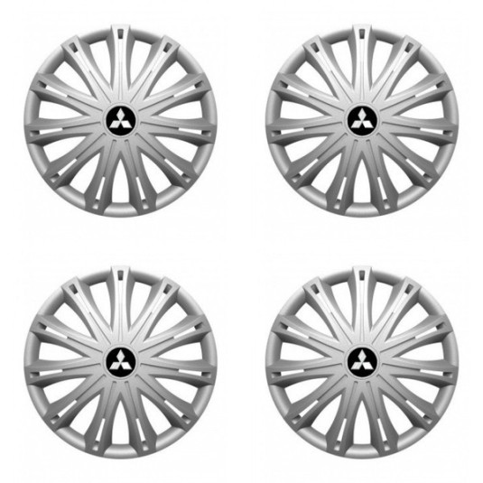 Puklice pre Mitsubishi (strieborné) 14 SPARK