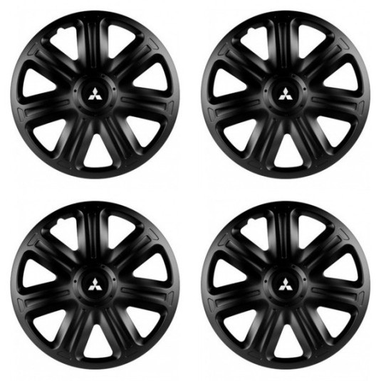 Puklice pre Mitsubishi (strieborné) 14 COMFORT BLACK