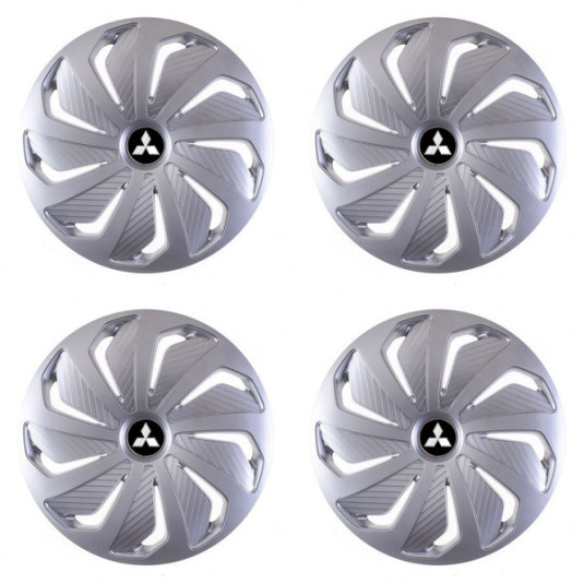 Puklice pre Mitsubishi (strieborné) 16 WIND RC SI