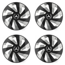 Puklice pre Mitsubishi (strieborné) 16 Vector RC black and silver