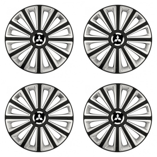 Puklice pre Mitsubishi (strieborné) 16 TREND RC double colour