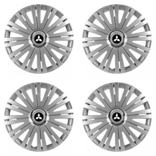 Puklice pre Mitsubishi (strieborné) 16 ACTIVE RC