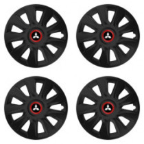 Puklice pre Mitsubishi (strieborné) 17 STRATOS RR black