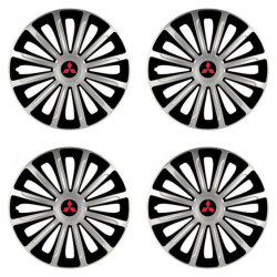 Puklice pre Mitsubishi (červené) 15 TREND silver and black