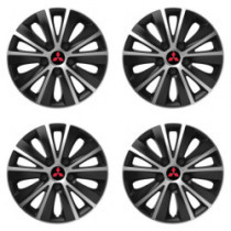 Puklice pre Mitsubishi (červené) 15 RAPIDE silver and black