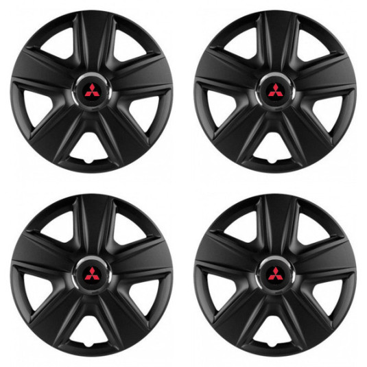 Puklice pre Mitsubishi (červené) 15 ESPRIT RC BLACK