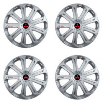Puklice pre Mitsubishi (červené) 16 Evo silver